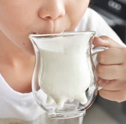 Jarra De Vidrio Con Diseño De Vaca - 1800 Ml Y Vaso, Borosilicato, Para Bebidas Calientes Y Frías