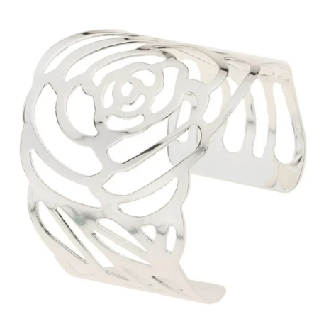 Brazalete Ajustable Acero Plateado Rose - Imagen 8