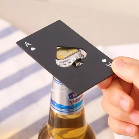 Destapador abridor de botella  carta pica - Imagen 7