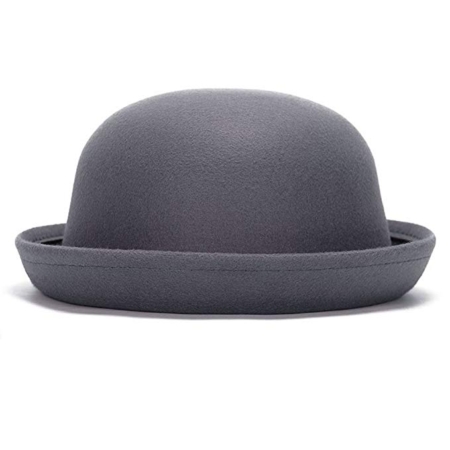Sombrero Bombin Gris Fieltro Paula