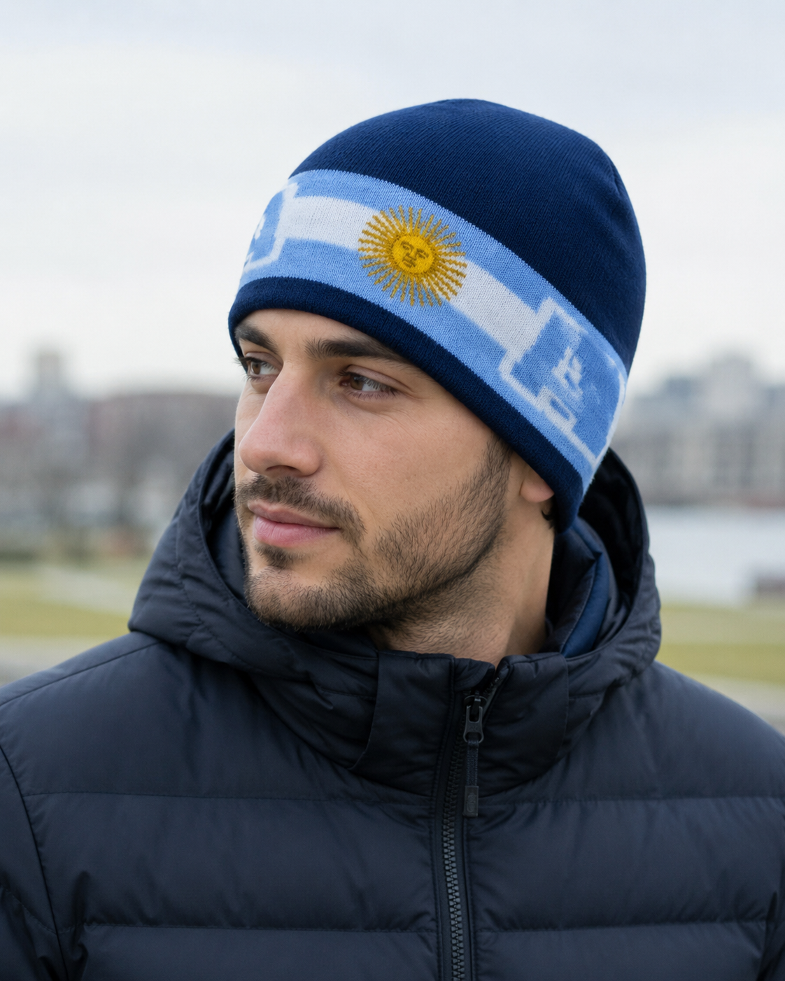💙🤍🇦🇷 Bufanda Reversible Doble Lana Argentina - Imagen 2