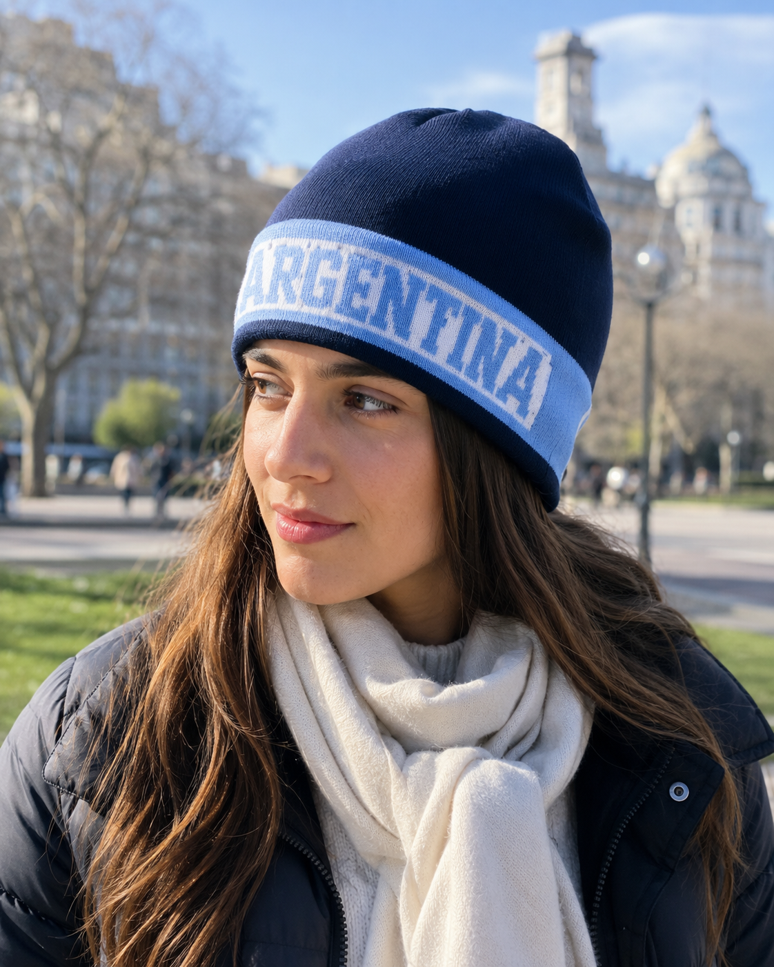 💙🤍🇦🇷 Bufanda Reversible Doble Lana Argentina - Imagen 3
