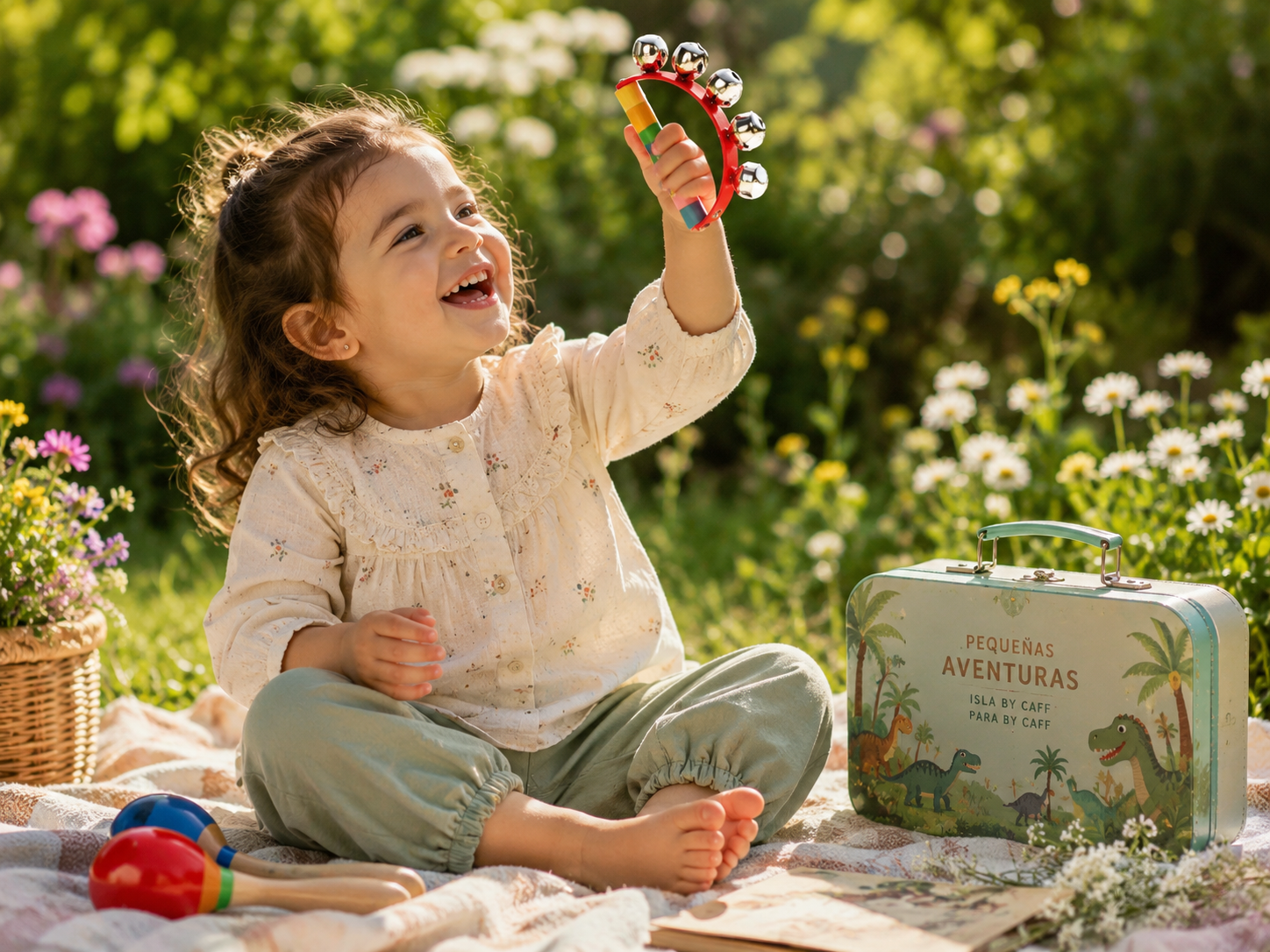 🌸Pandereta Infantil con Cascabeles • Pequeños sonidos, grandes descubrimientos