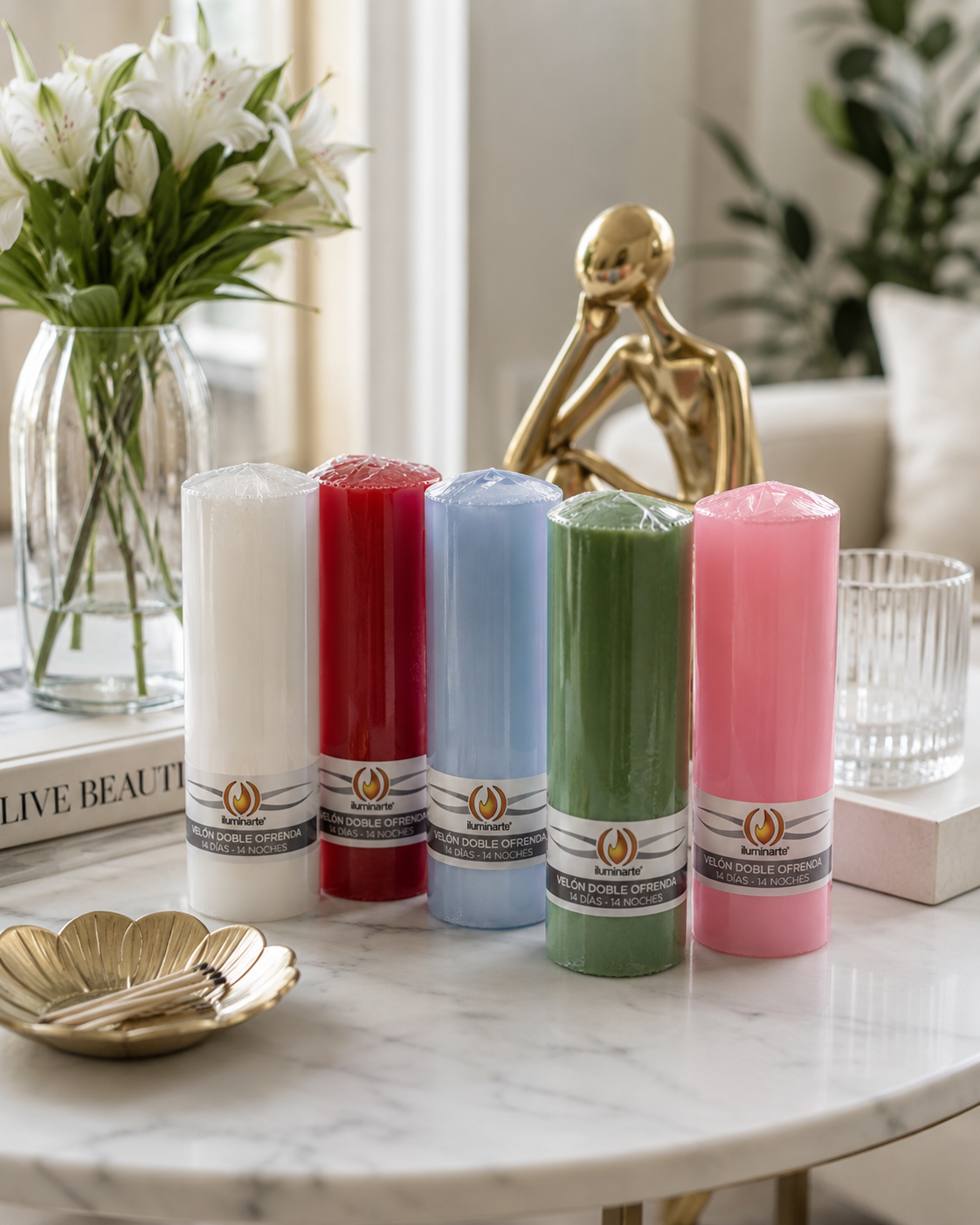 🕯️ Velón de Color · Luz para Intenciones y Rituales 14 dias