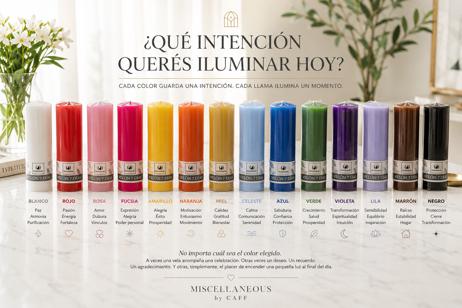🕯️ Velón de Color · Luz para Intenciones y Rituales 7 dias - Imagen 2