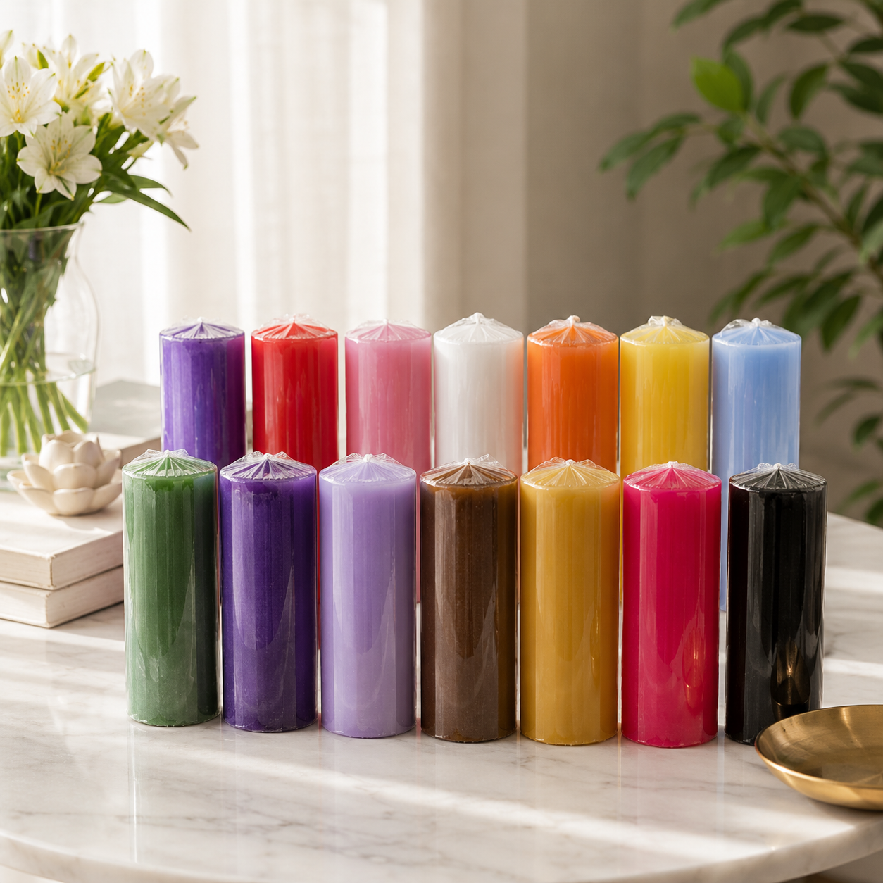 🕯️ Velón de Color · Luz para Intenciones y Rituales 7 dias