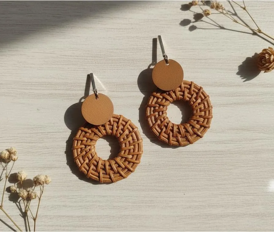 Aros de Rafia Natural, Madera y Metal – Miscellaneous by CAFF - Imagen 9