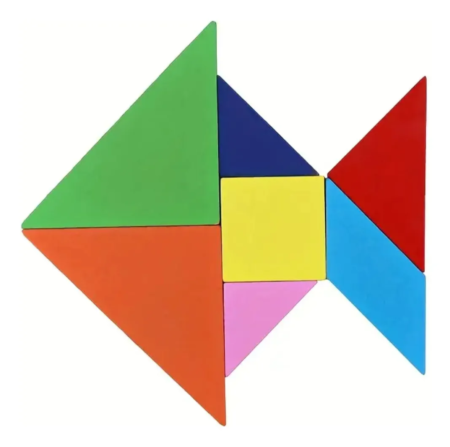 Puzzle de madera educativo infantil tangram - Imagen 6