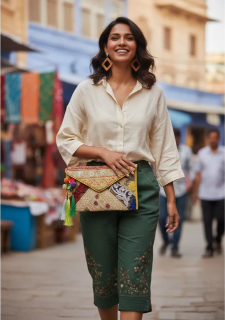 Clutch Cartera Bordada Orion - Imagen 3