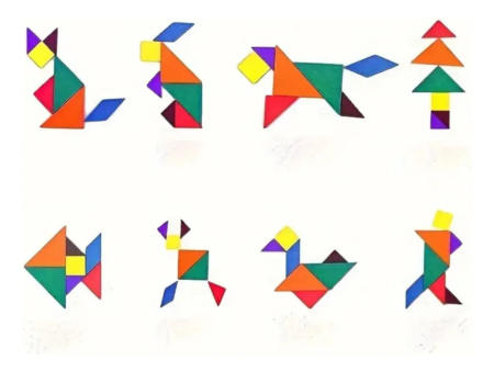 Puzzle de madera educativo infantil tangram - Imagen 8