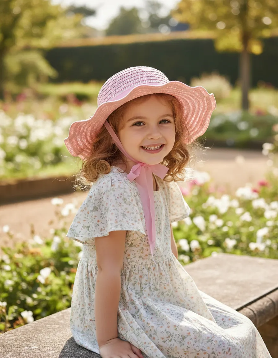 🌸👒 Capelina Infantil “Rosa de Algodón” – Miscellaneous by CAFF 👒🌸