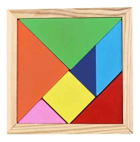Puzzle de madera educativo infantil tangram - Imagen 5