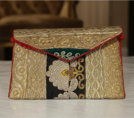 Cartera Clutch Sobre Bordado Elena - Imagen 8