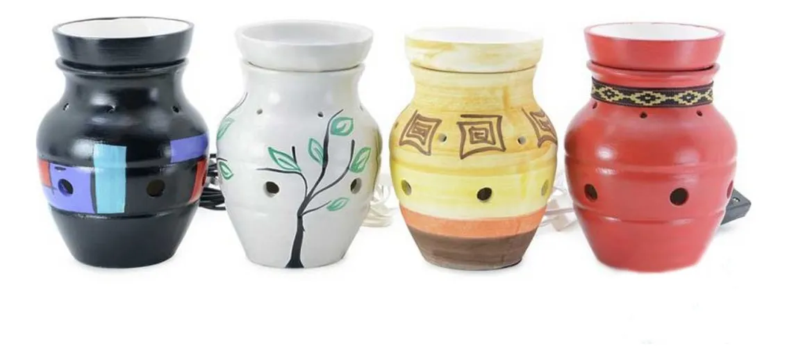 Hornillo Aromatizador de cerámica eléctrico grande con decoupage - Imagen 6