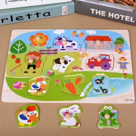Puzzle Rompecabeza Encastre con boton - Imagen 8