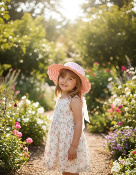 🌸👒 Capelina Infantil “Rosa de Algodón” – Miscellaneous by CAFF 👒🌸 - Imagen 2