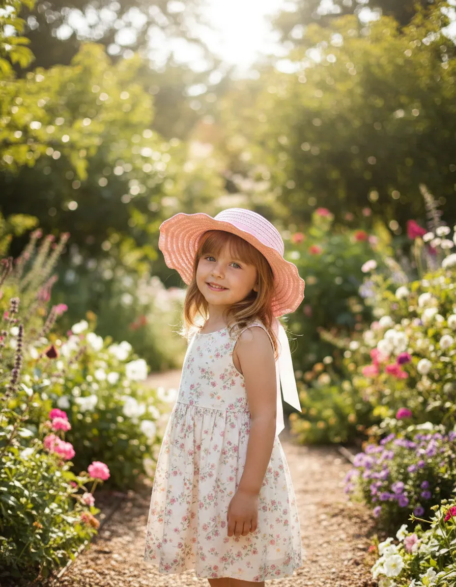 🌸👒 Capelina Infantil “Rosa de Algodón” – Miscellaneous by CAFF 👒🌸 - Imagen 2