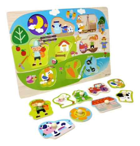 Puzzle Rompecabeza Encastre con boton - Imagen 15
