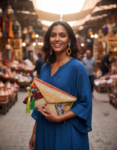 Clutch Cartera Bordada Orion