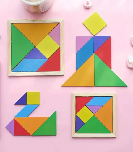 Puzzle de madera educativo infantil tangram