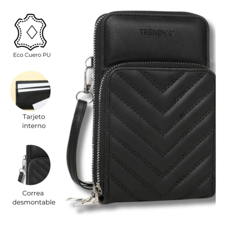 Portacelular Bandolera De Mujer Cuero Pu Cartera Trendy - Imagen 6