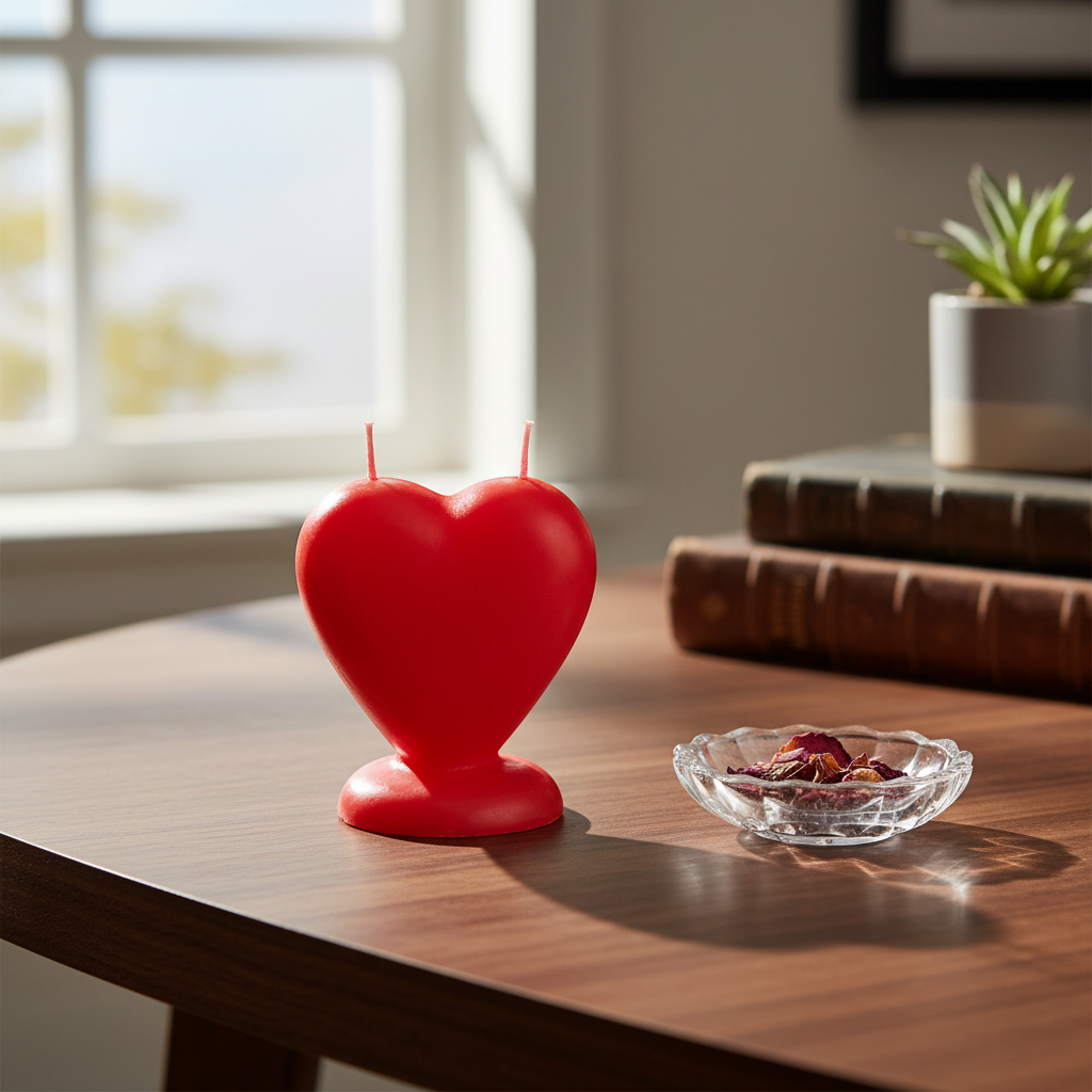 Vela Roja Corazon - Imagen 4