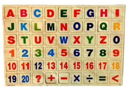 Pizarra Pizarrón Madera Abecedario Doble Letras Tiza Fibra - Imagen 3