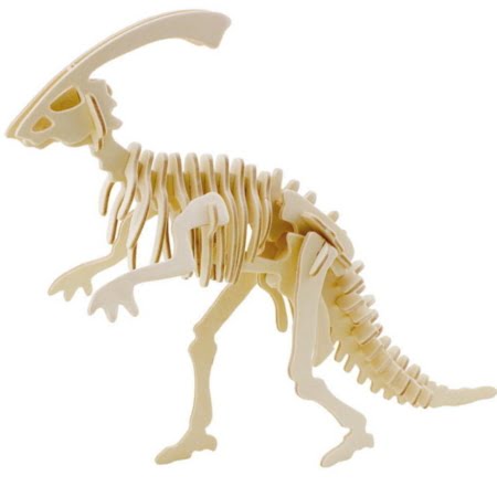 Puzzle 3D Dinosaurio en madera Parasaurolophus - Imagen 3