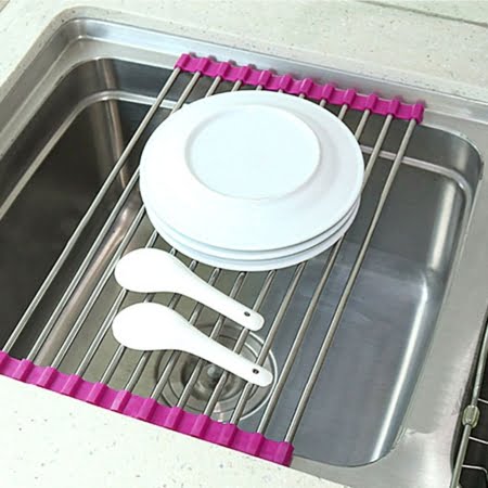 Tender Bacha Escurridor Extensible Seca Platos Pileta Cocina - Imagen 6