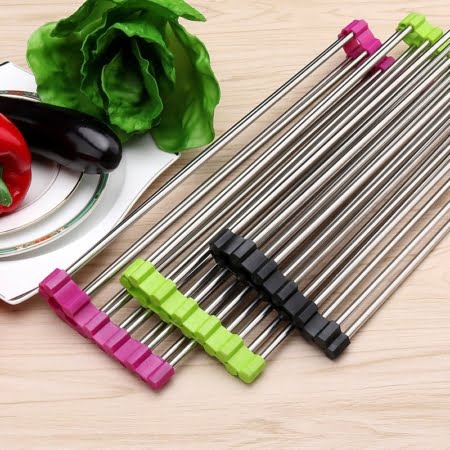 Tender Bacha Escurridor Extensible Seca Platos Pileta Cocina - Imagen 7
