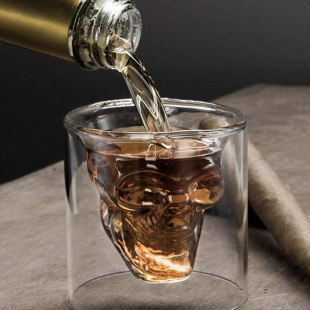 Vaso Whisky Calavera De Cristal – Skull 250cc - Imagen 6