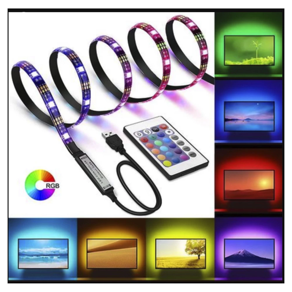 🌈 Tira LED 5050 RGB USB · 3 Metros