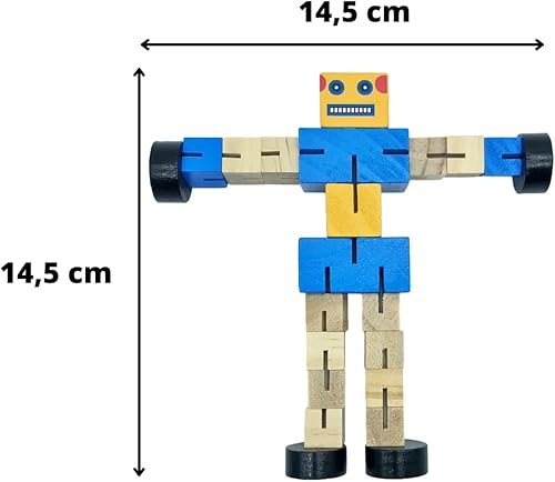 Robot de madera didáctico Souvenir Transformer - Imagen 11