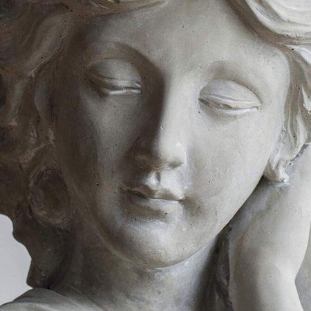 Escultura Porta Maceta decorativa con diseño de Niña Griega - Imagen 5