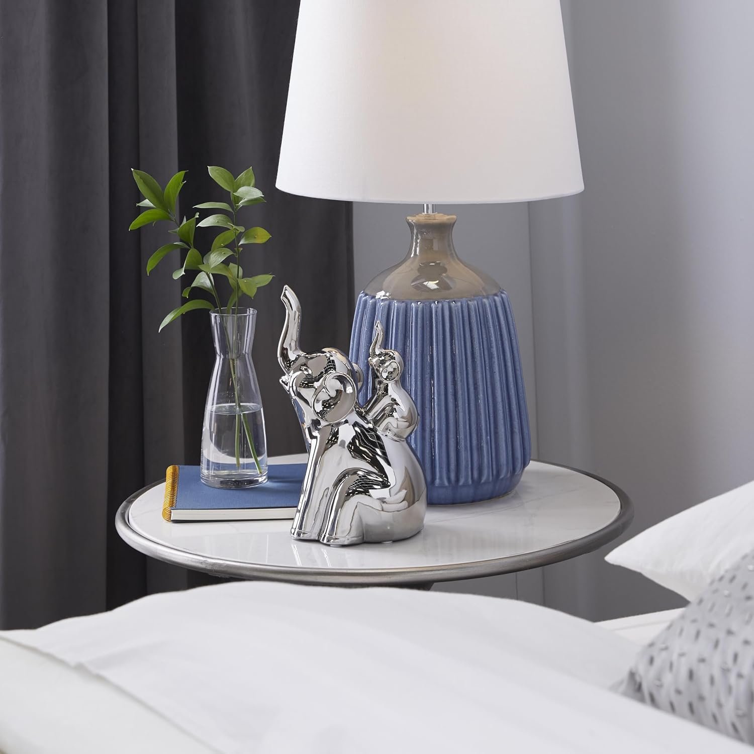 🐘✨ ESCULTURA ELEFANTE GLAM PLATA CROMADA MAMA Y YO