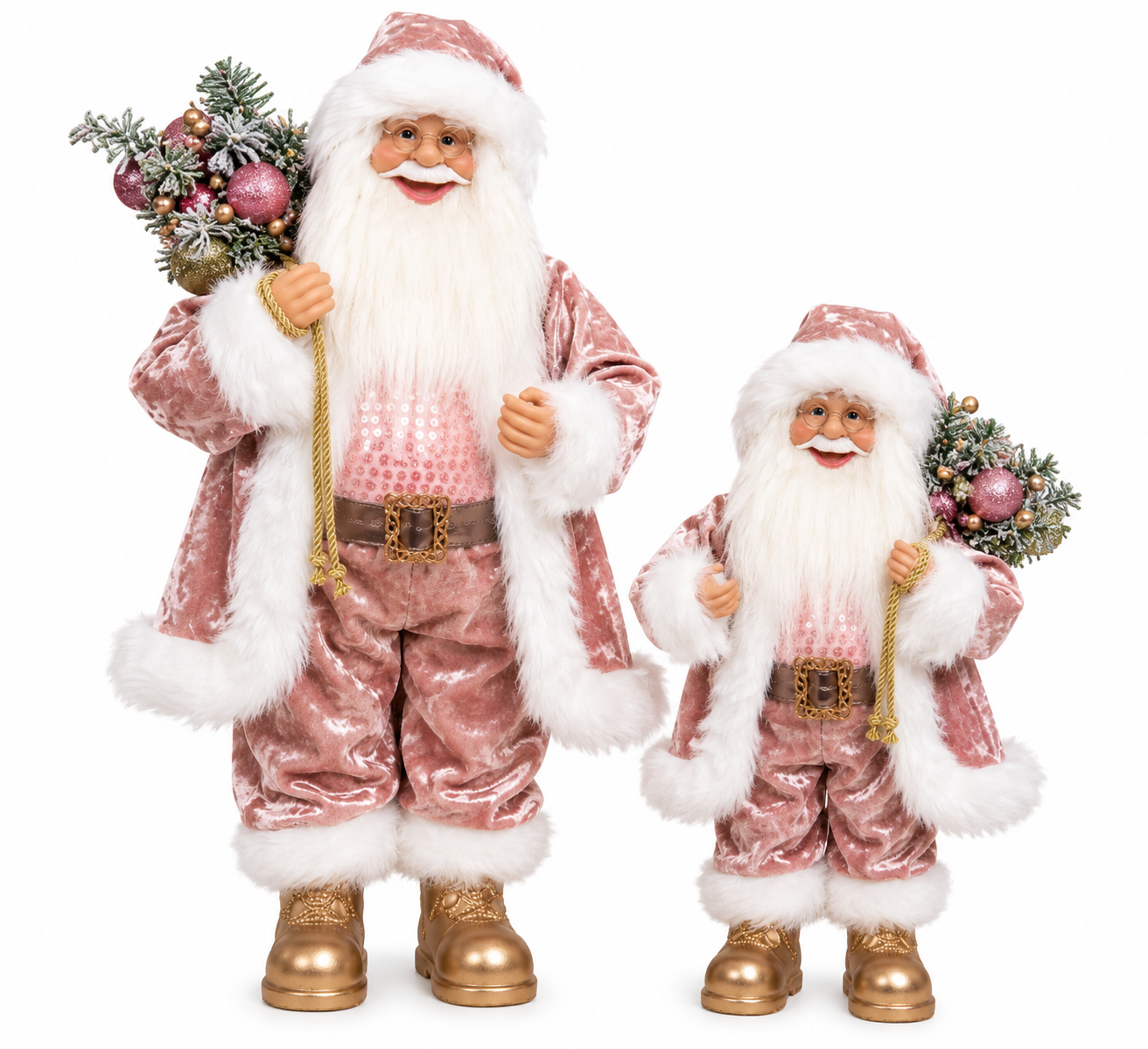 🎅✨ Papá Noel Rosa Encantado · 40 y 60 cm