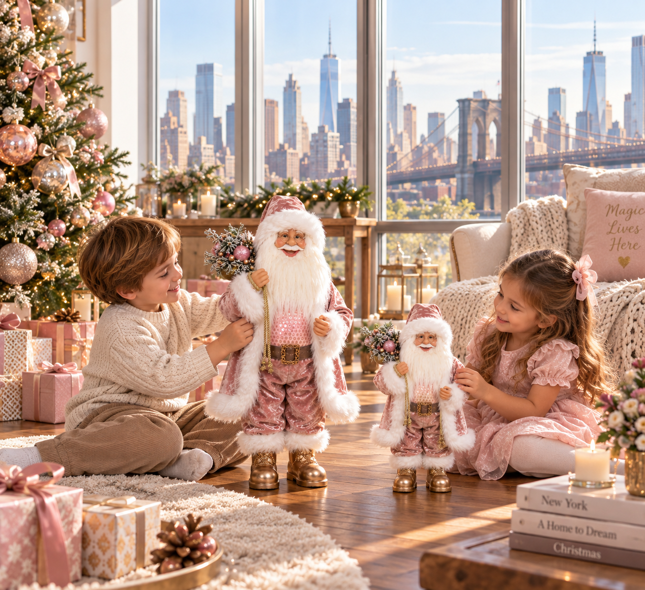 🎅✨ Papá Noel Rosa Encantado · 40 y 60 cm - Imagen 5