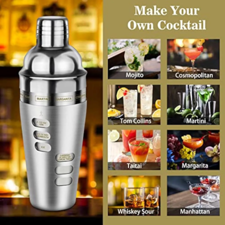 Coctelera Acero Inoxidable Recetas Bar Profesional Schon - Imagen 12