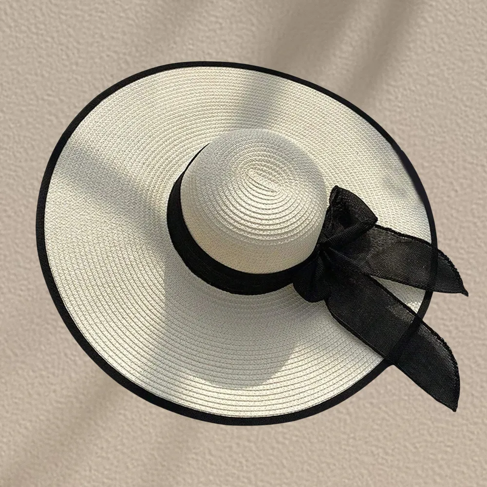 Capelina Elegante de Ala Ancha con Moño Negro – ¡Estilo y Protección Todo en Uno! 🖤 - Imagen 8