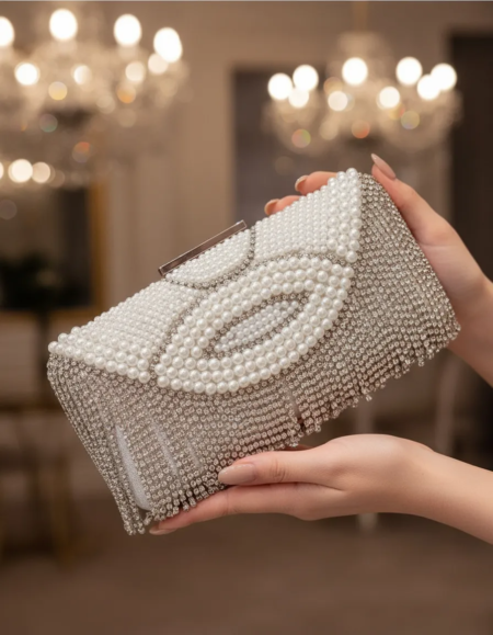 Bolso de noche Clutch Eleonor con incrustaciones de Strass - Imagen 7
