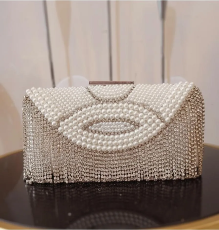 Bolso de noche Clutch Eleonor con incrustaciones de Strass - Imagen 3