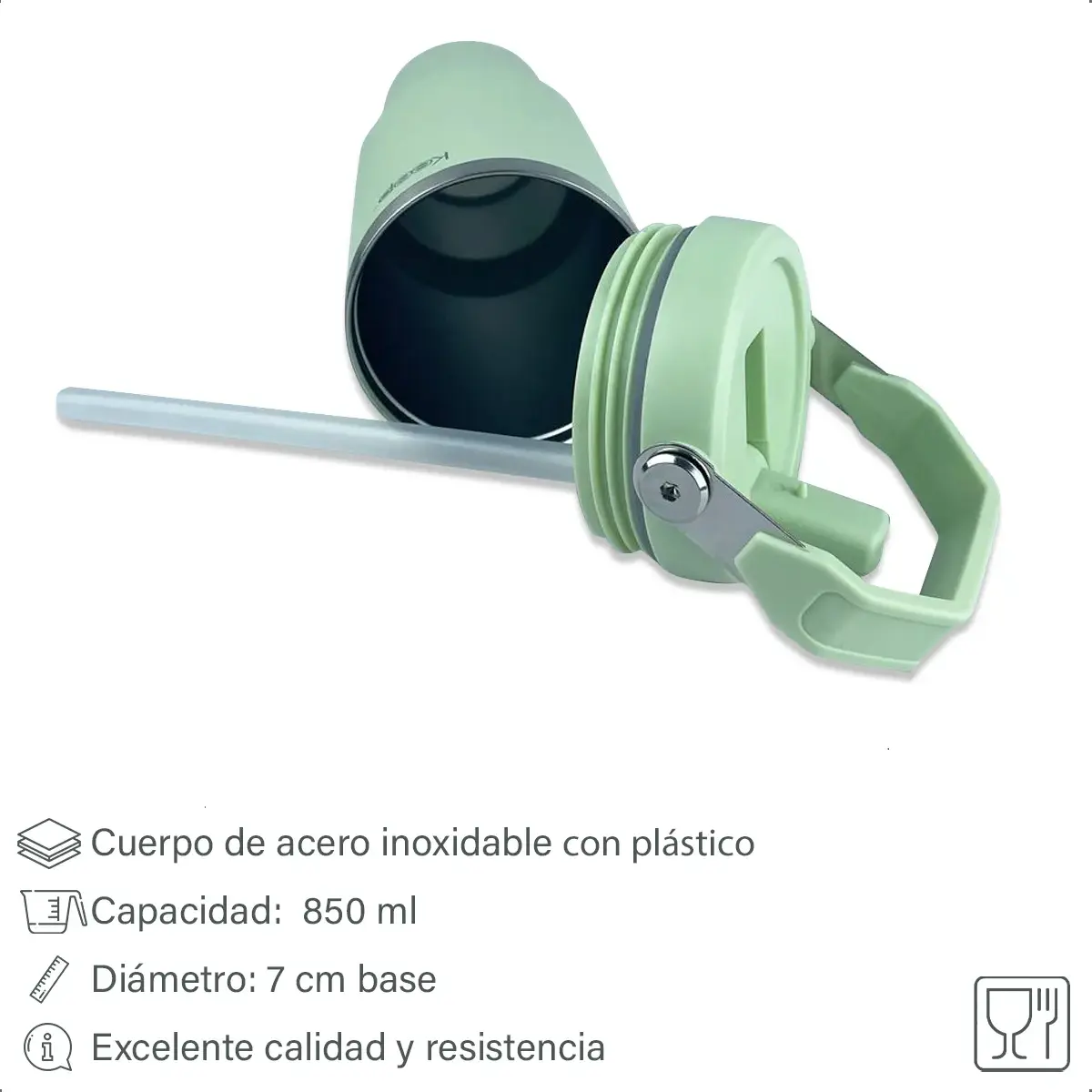 🥤 Botella Térmica Keep · 850 ml · Acero Inoxidable Para llevar lo que te gusta, adonde vaya tu día. - Imagen 3