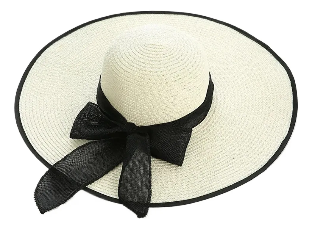 Capelina Elegante de Ala Ancha con Moño Negro – ¡Estilo y Protección Todo en Uno! 🖤 - Imagen 6