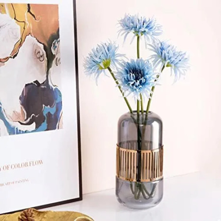 Florero Jarron Cristal y Metal Florentin - Imagen 7