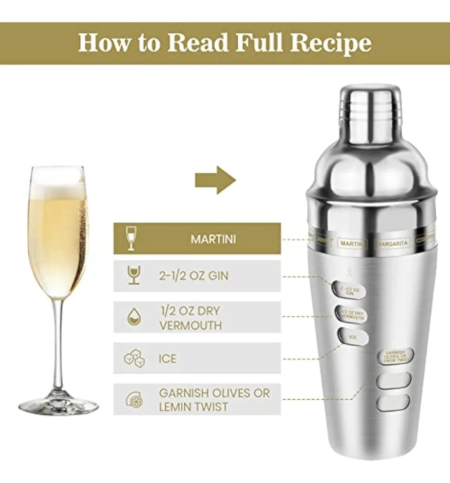 Coctelera Acero Inoxidable Recetas Bar Profesional Schon - Imagen 5