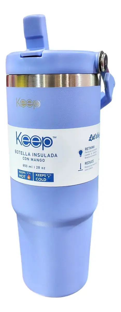 🥤 Botella Térmica Keep · 850 ml · Acero Inoxidable Para llevar lo que te gusta, adonde vaya tu día. - Imagen 8
