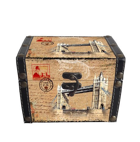 🧳 Cofre Decorativo Vintage · Ciudades & Viajes - Imagen 12