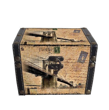 🧳 Cofre Decorativo Vintage · Ciudades & Viajes - Imagen 14