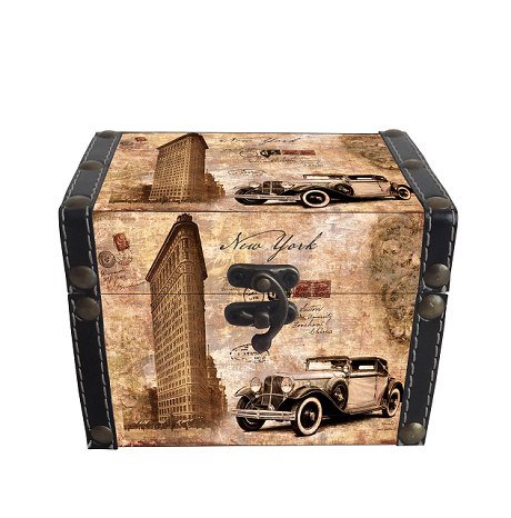 🧳 Cofre Decorativo Vintage · Ciudades & Viajes - Imagen 10