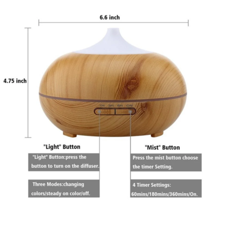Humidificador Aromatizador Bambu 300ml - Imagen 4